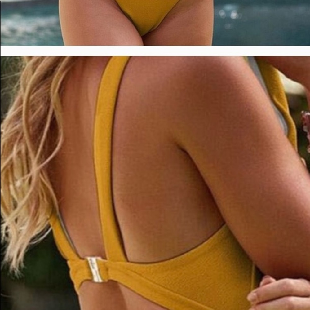 Yellow cut -out swimsuit - Picture 7 of 7